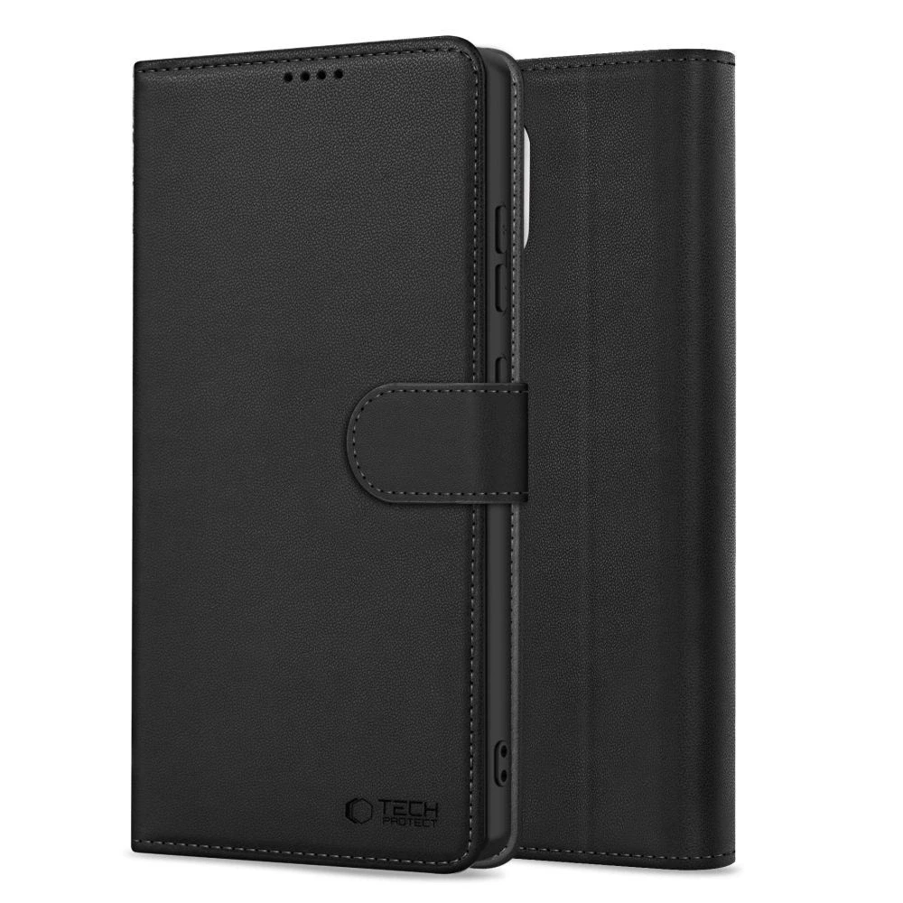 Tech-Protect Wallet Xiaomi Redmi Note 14 4G / LTE – Matte dėklas telefonui juodos spalvos