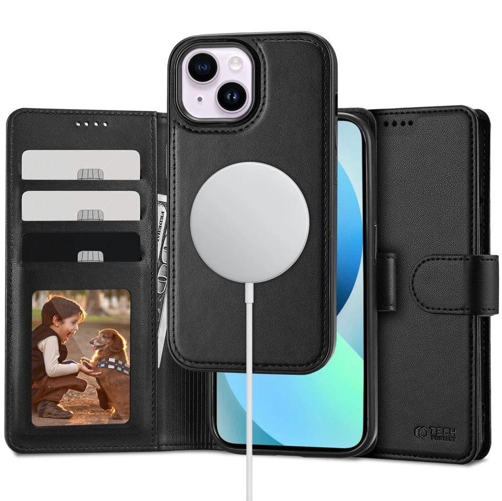 Tech-Protect Wallet MagSafe Apple iPhone 13 – dėklas telefonui juodos spalvos