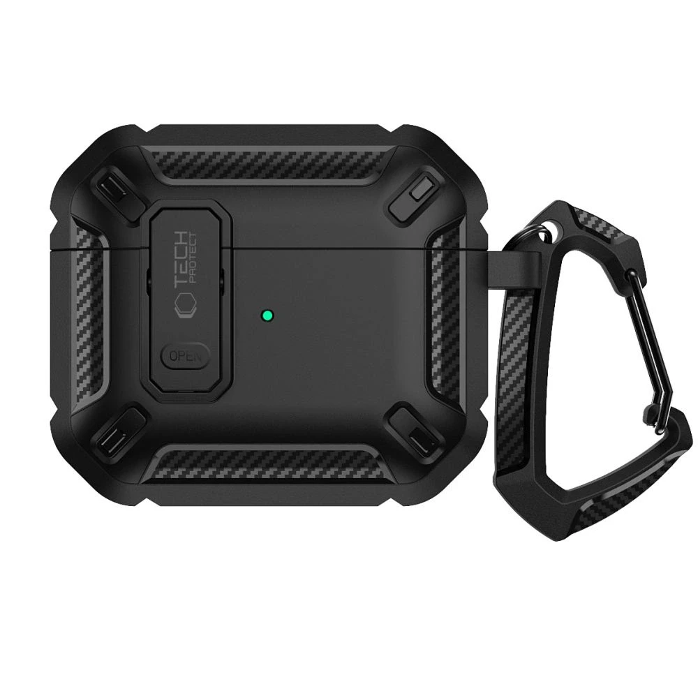 Tech-Protect X-CarboAirPods Pro 1 / 2 – dėklas ausinėms juodos spalvos