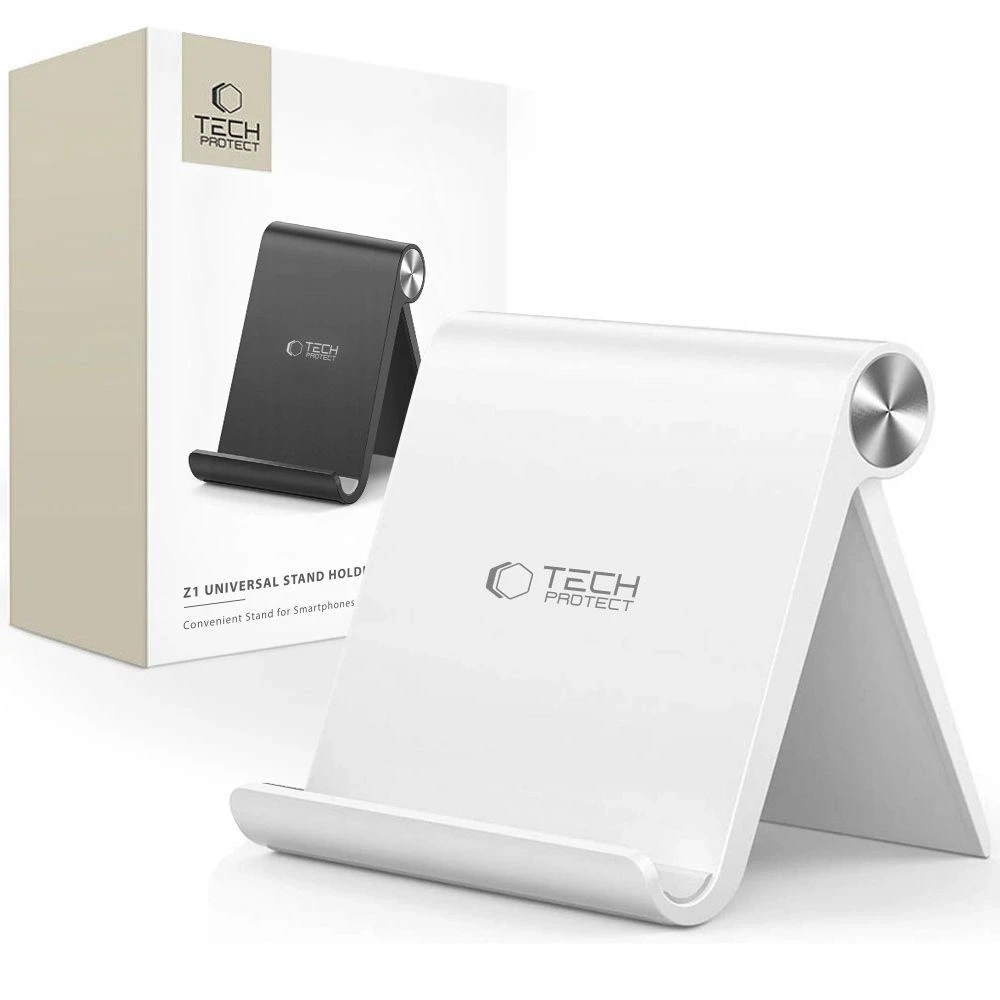 Stovas telefonui ir planšetinima kompiuteriui Tech-Protect Z1 baltos spalvos