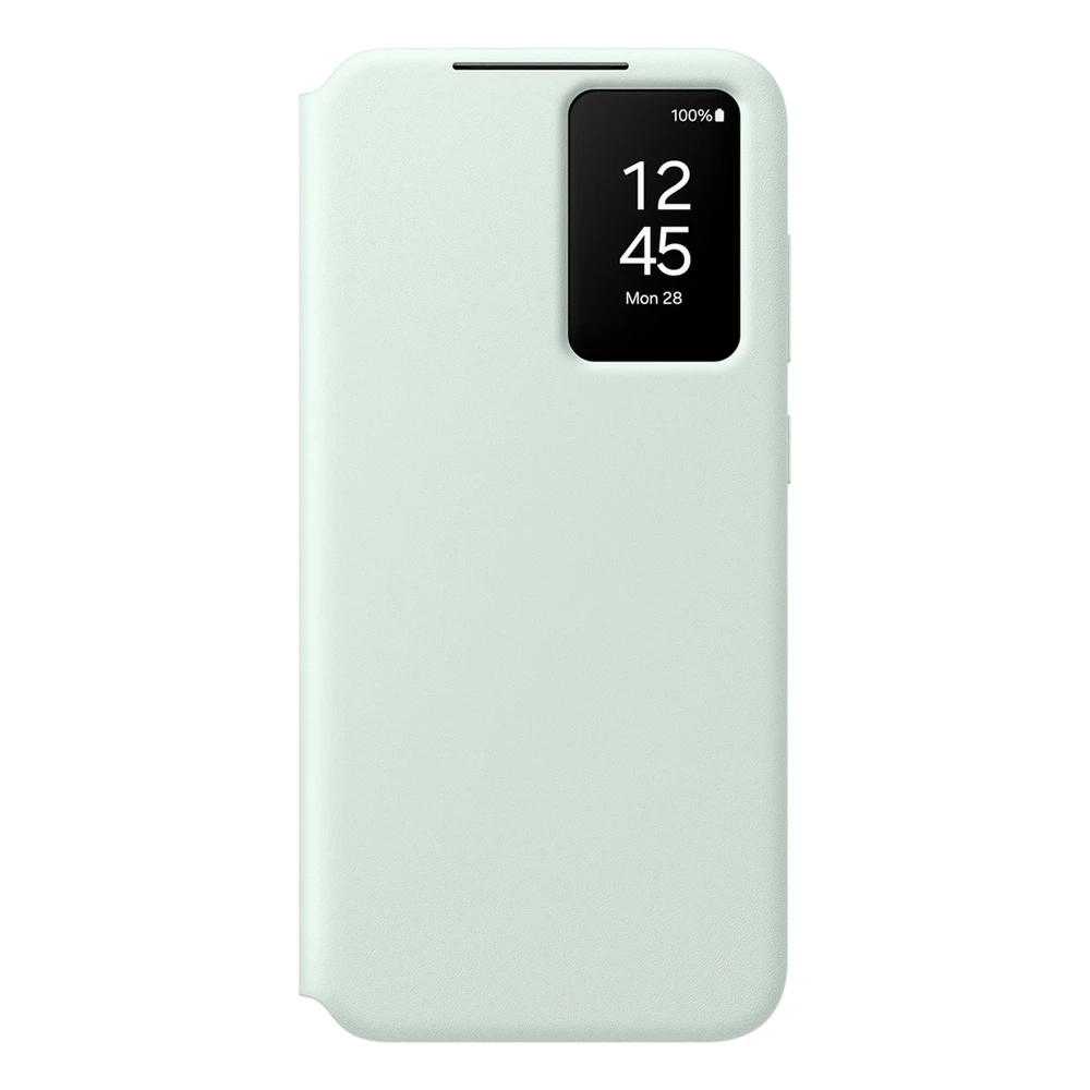 Telefono dėklas Samsung Galaxy S24 FE Smart View, mėtinis