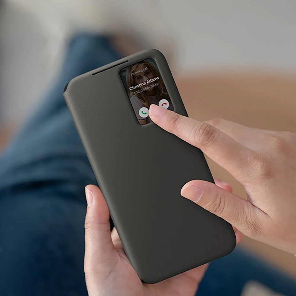 Telefono dėklas Samsung Galaxy S24 FE Smart View, juodas