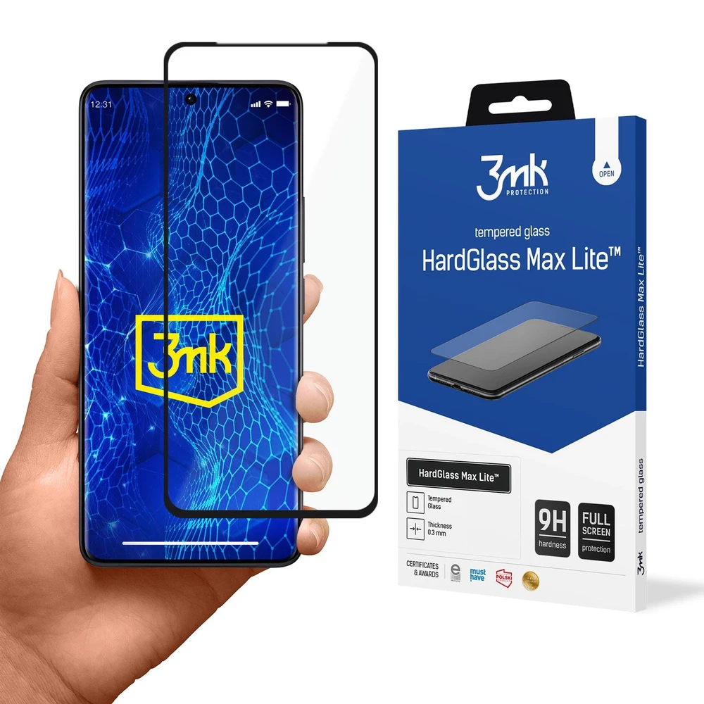 Apsauginis stiklas 3mk HardGlass Max Lite with juodas frame Xiaomi Redmi Note 13 Pro+