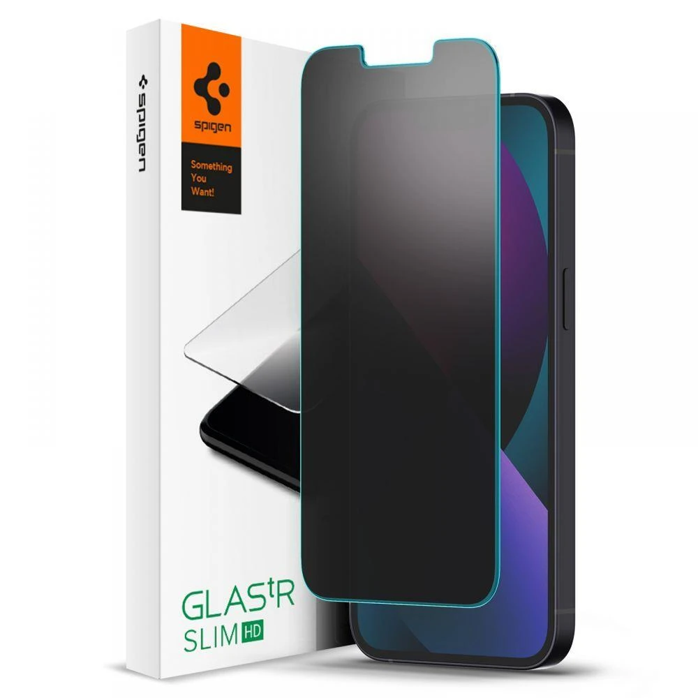 Apsauginis stiklas Spigen GLAS.TR SLIM Apple iPhone 13 / 13 Pro / 14 Privacy