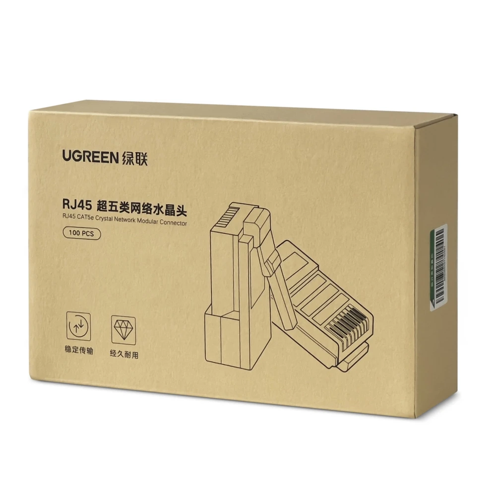 UGREEN NW110 Ethernet RJ45 kištukas 8P/8C Cat.5/5e UTP - 100vnt