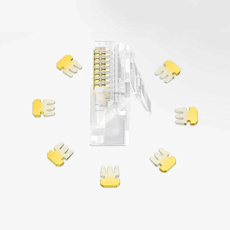 Ugreen Kištukas RJ45 (8P8C) CAT6 UTP daugiavieliam ir monolitiniam kabeliui (100 vnt)