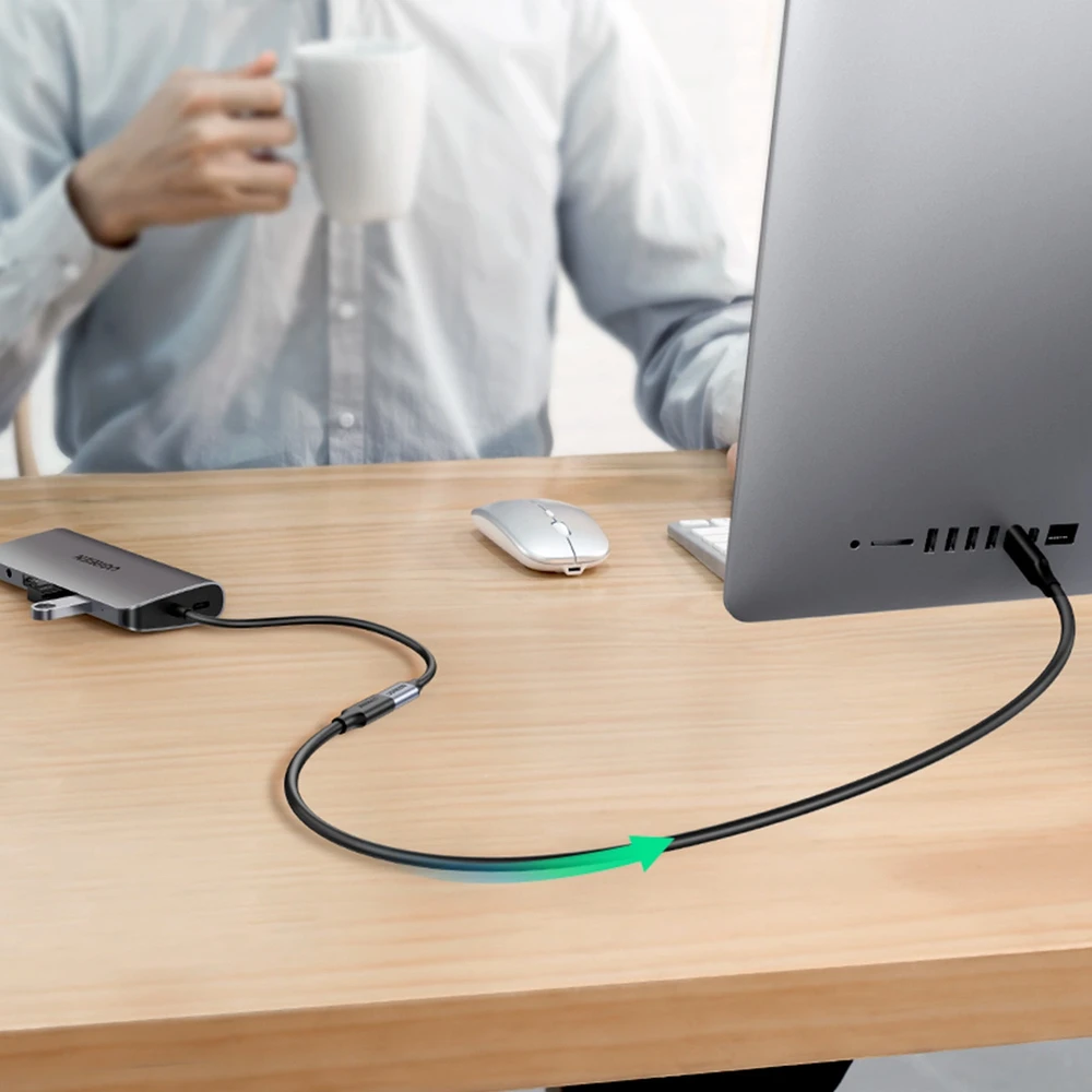 UGREEN USB-C 3.1 Gen2 lizdas - USB-C kištukas laidas 1m