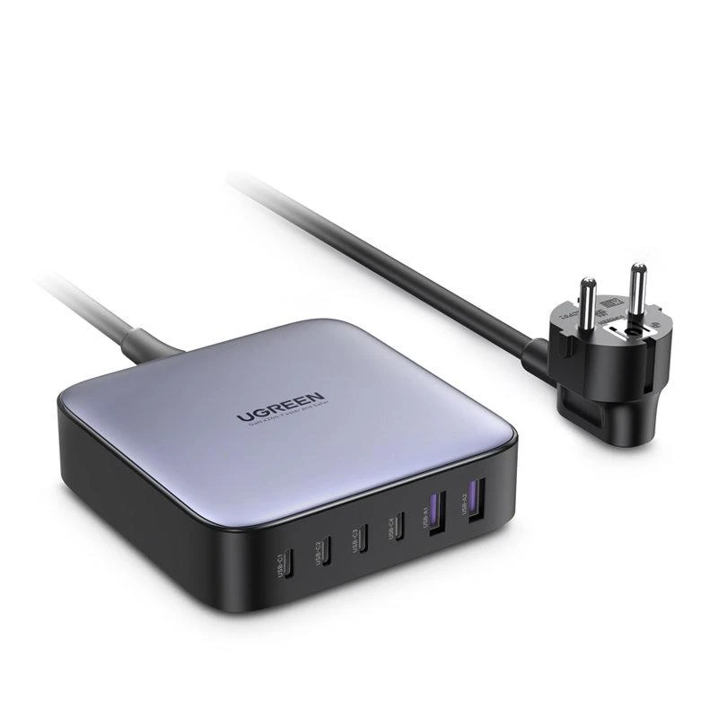 UGREEN 2USB-A+4USB-C 200W Desktop greitasis įkroviklis, pilkas