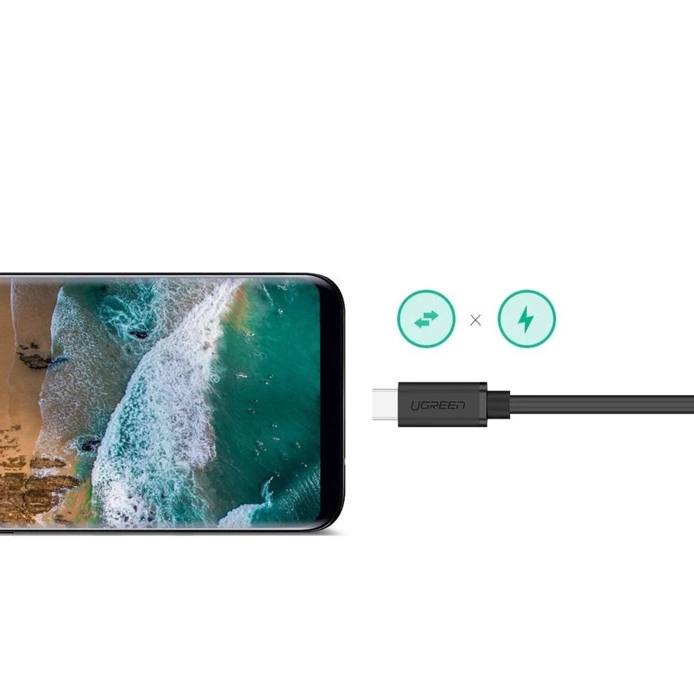 UGREEN USB Type C 3.1 kabelio prailginimas 0.5m - Juodas