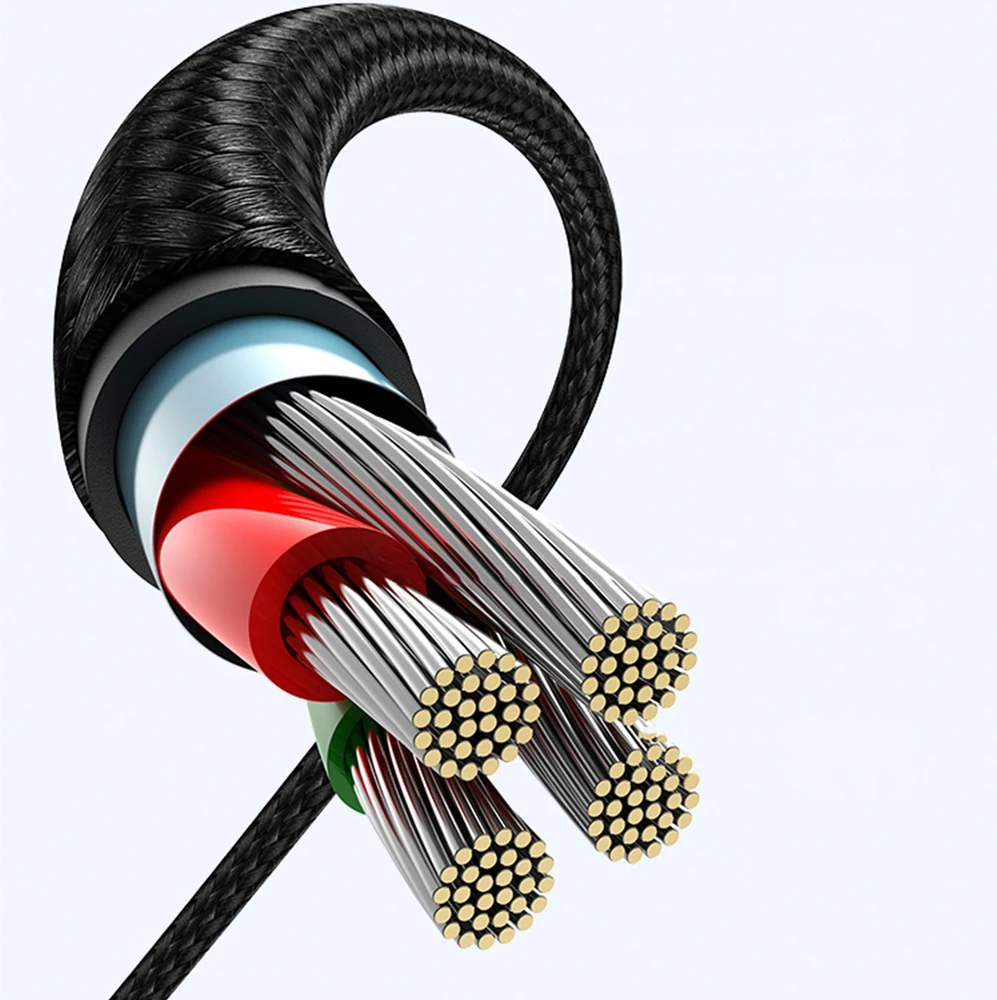 USB-C į USB-A 2.0 kampinis laidas UGREEN US176, 3A, 3m - Juodas