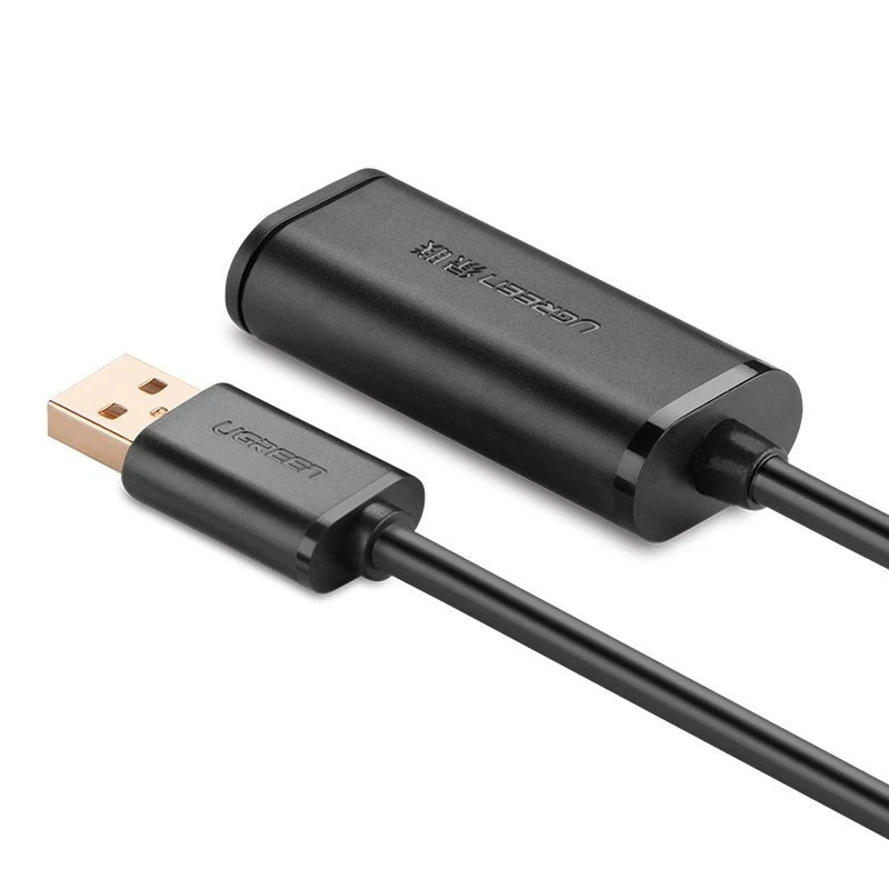 Kabelio prailginimas USB 2.0 UGREEN US121 10m - Juodas