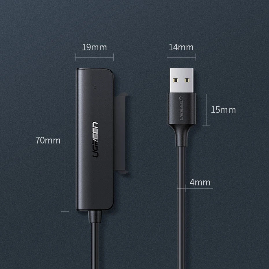 SSD disko adapteris Ugreen iš SATA III 2,5 į USB 5Gbps
