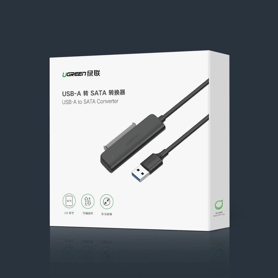 SSD disko adapteris Ugreen iš SATA III 2,5 į USB 5Gbps