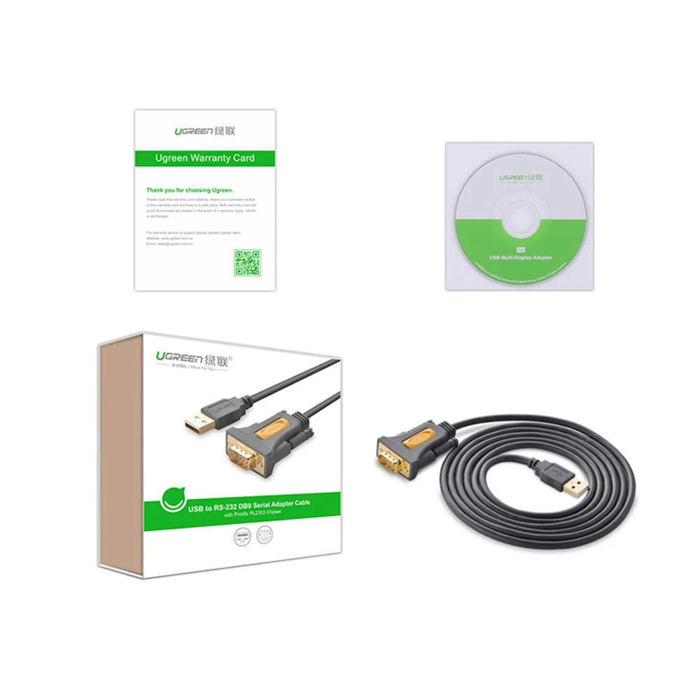Kabelis USB į RS-232 UGREEN CR104 1.5m