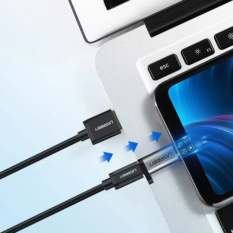 USB-C – micro USB adapteris UGREEN US282 Pilkas
