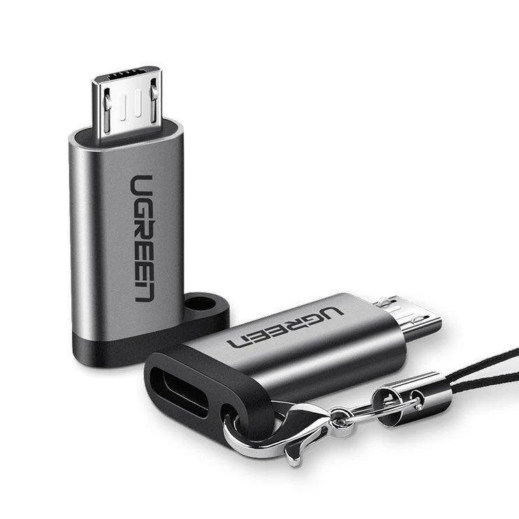 USB-C – micro USB adapteris UGREEN US282 Pilkas