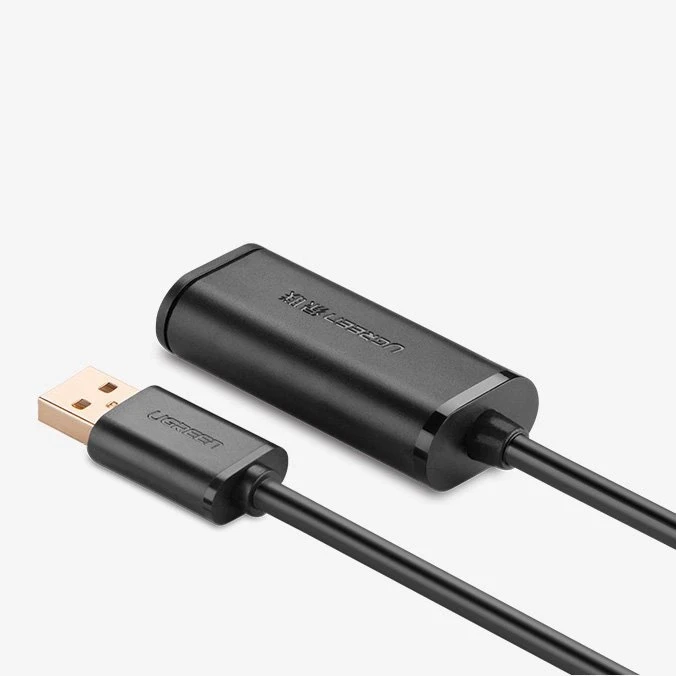 UGREEN US121 USB 2.0 prailginimo laidas Active 5m - Juodas