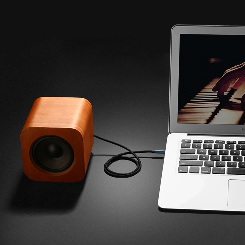 Laidas USB UGREEN 60180, kaištis, 3.5mm, 1.5m - juodas