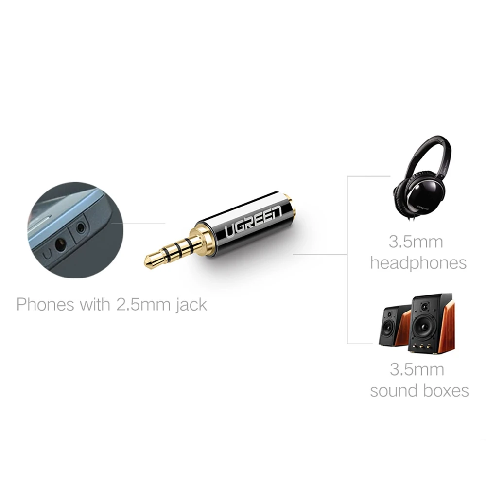 UGREEN 20501 adapteris 3.5mm lizdas - 2.5mm kištukas