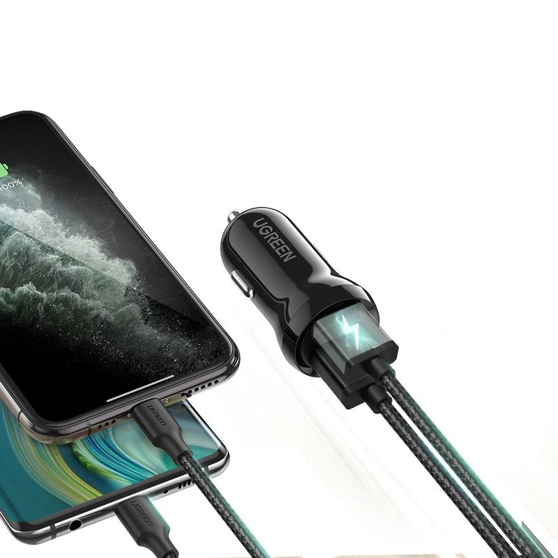 UGREEN automobilinis įkroviklis ED018 2x USB 24W
