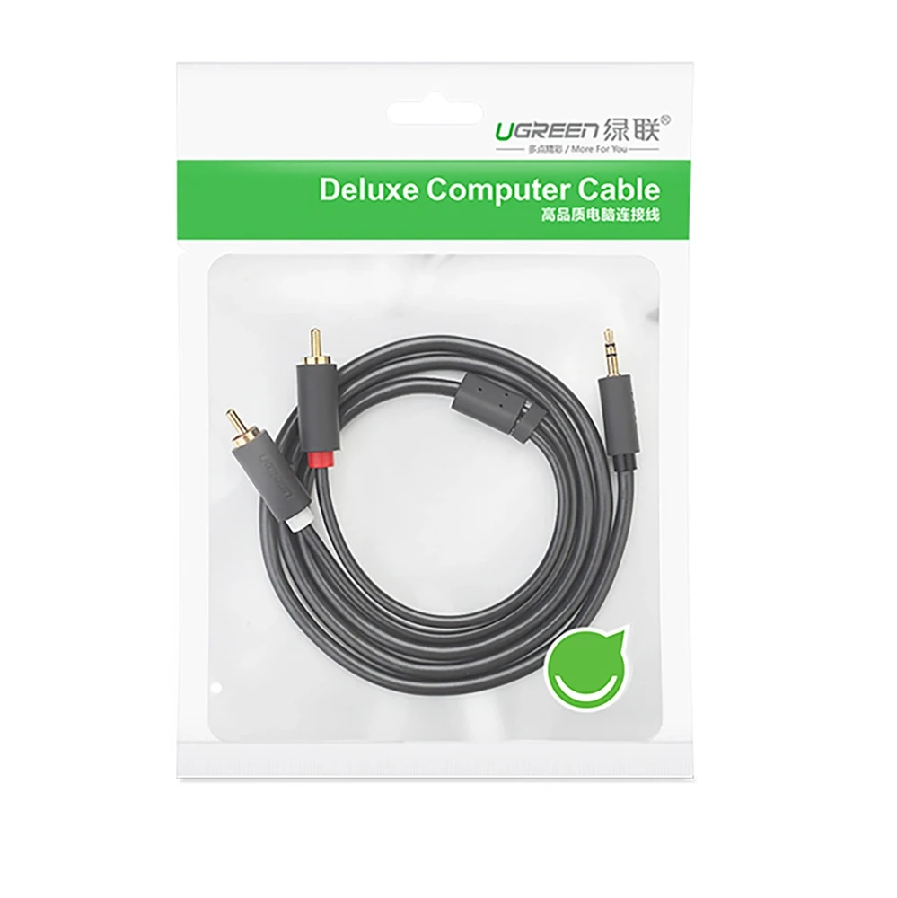 UGREEN AV102 kabelis 2x RCA (Cinch) - 3,5mm 2m