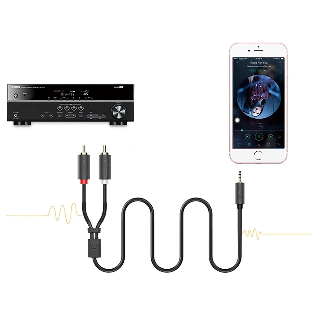 UGREEN AV102 kabelis 2x RCA (Cinch) - 3,5mm 2m