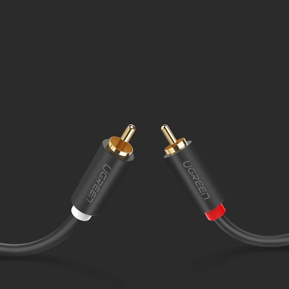 UGREEN AV104 2x RCA - 2x RCA kabelis 1m - Juodas