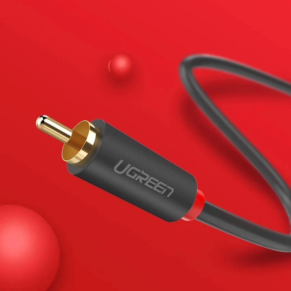 UGREEN AV104 2x RCA - 2x RCA kabelis 1m - Juodas
