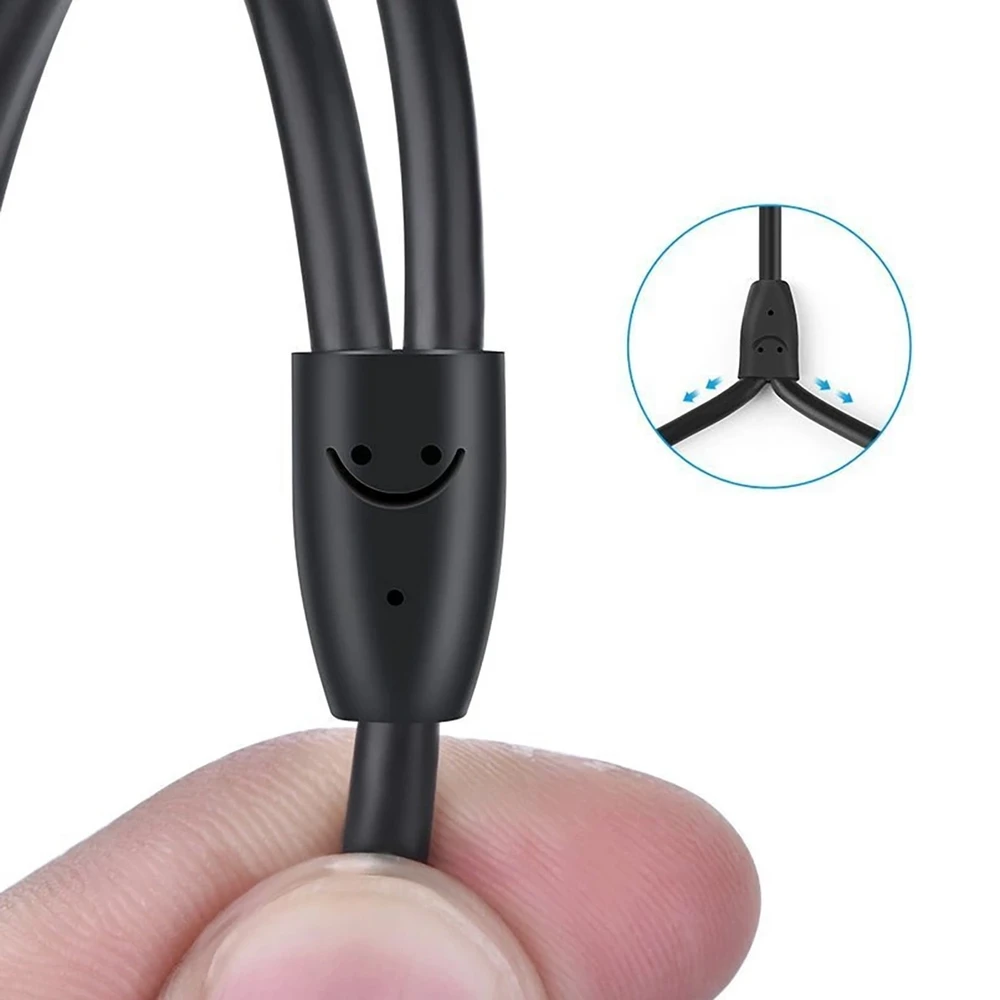 UGREEN AV116 3.5 mm lizdas iki 2RCA (Cinch) kabelis 2 m (juodas)
