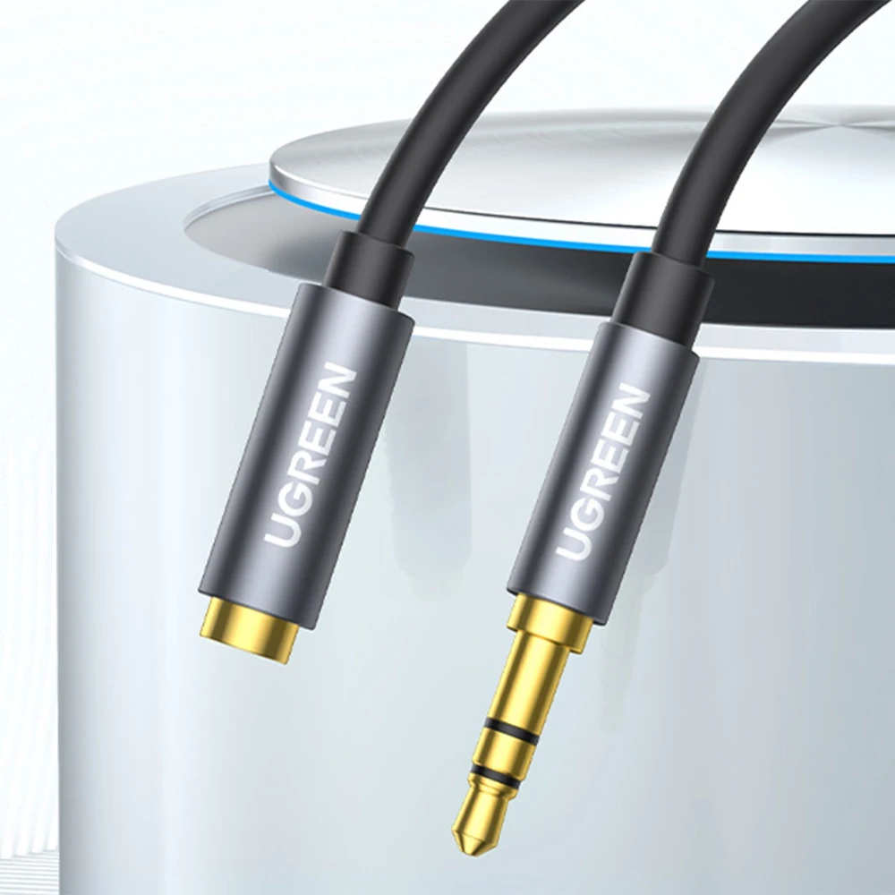 UGREEN AUX kabelio prailginimas mini-jack 3.5mm 1m - Pilkas