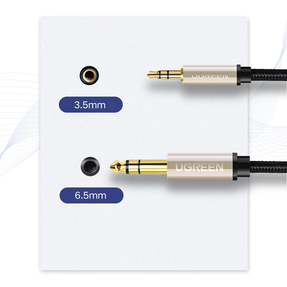 UGREEN AV127 3.5mm - 6.35mm TRS laidas 1m