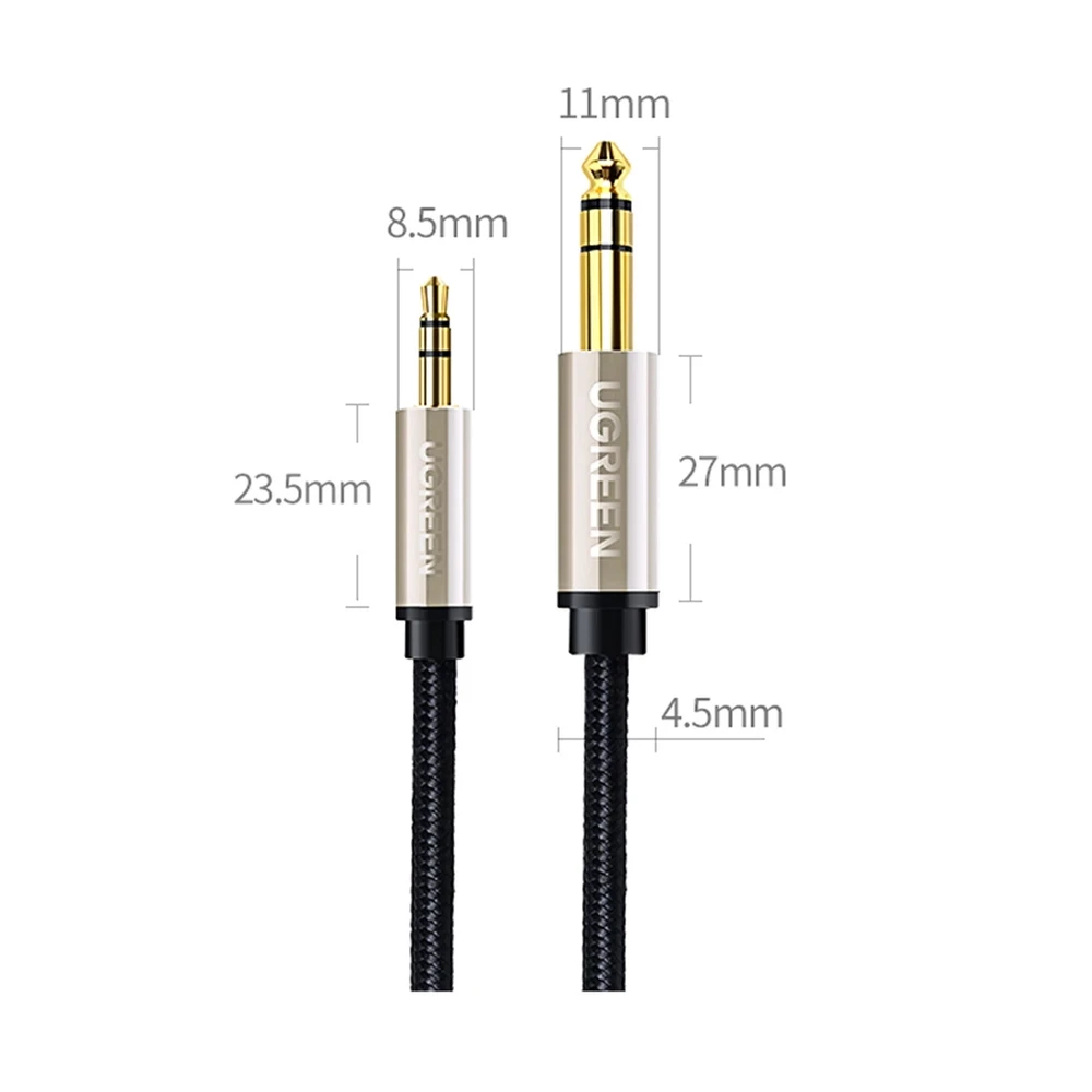 UGREEN AV127 3.5mm - TRS kabelis 3m pilkas