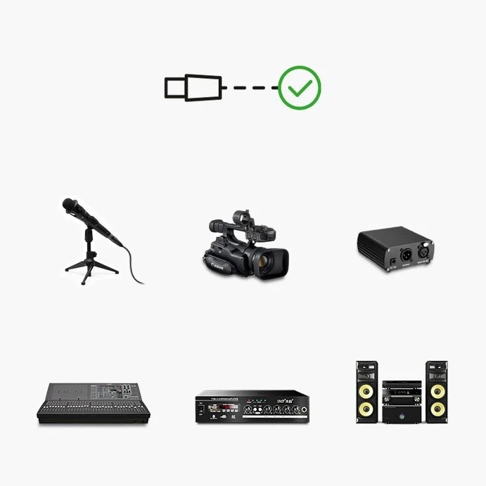Kabelis nuo XLR lizdo iki XLR kištuko UGREEN AV130 1m (juodas)