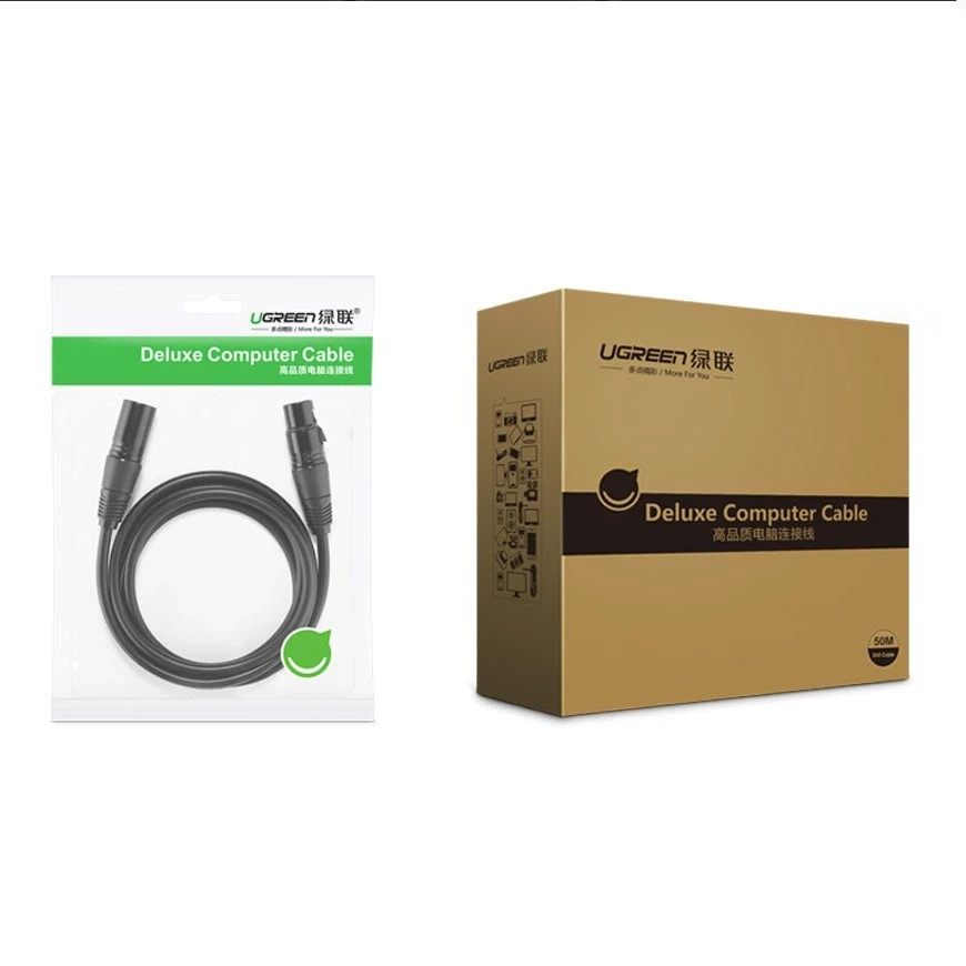 XLR lizdas XLR kištukinis kabelis UGREEN 20710B - 2m (juodas)