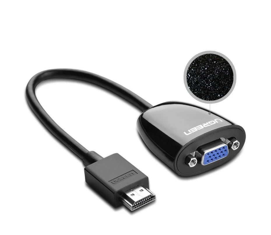 UGREEN MM105 HDMI - VGA Adapteris be garso juodas