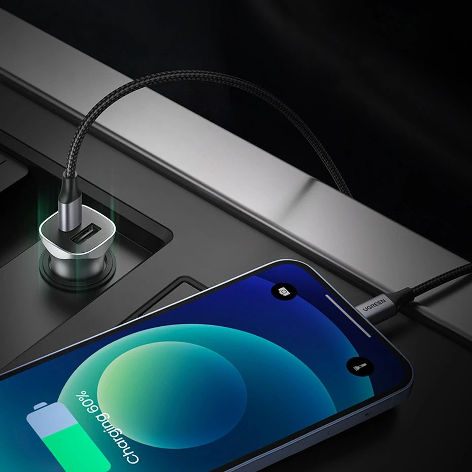 UGREEN automobilinis įkroviklis CD130 USB USB-C 24W