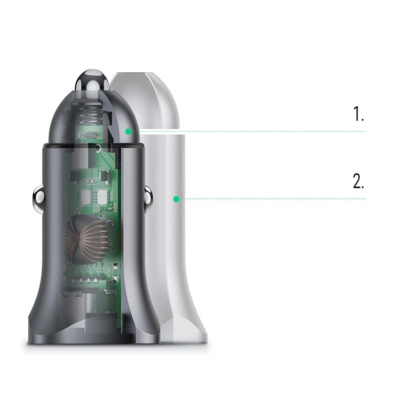 UGREEN automobilinis įkroviklis CD130 USB USB-C 24W