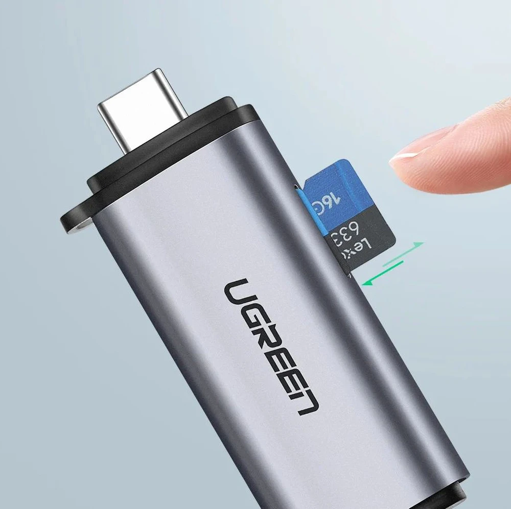 UGREEN USB + USB-C adapteris kortelių skaitytuvas SD + Micro SD