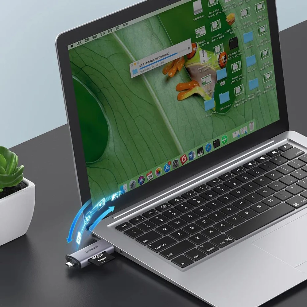 UGREEN USB + USB-C adapteris kortelių skaitytuvas SD + Micro SD