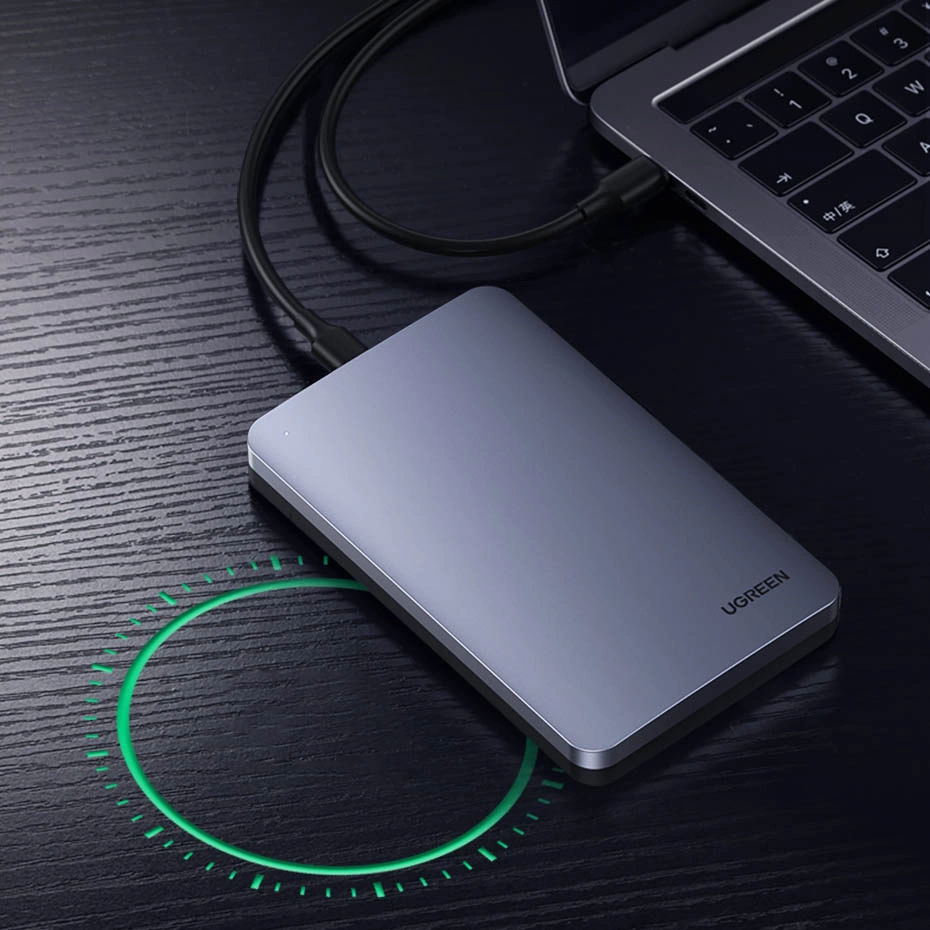 Ugreen CM300 70498 skyrius 2,5'' SATA 3.0 6Gbps kietasis diskas - pilka + USB-C - USB-A laidas 0,5 m