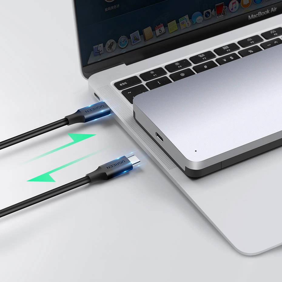 Ugreen CM300 70498 skyrius 2,5'' SATA 3.0 6Gbps kietasis diskas - pilka + USB-C - USB-A laidas 0,5 m
