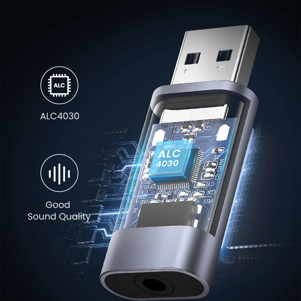 UGREEN CM383 USB į mini lizdo 3.5 mm garso adapterį