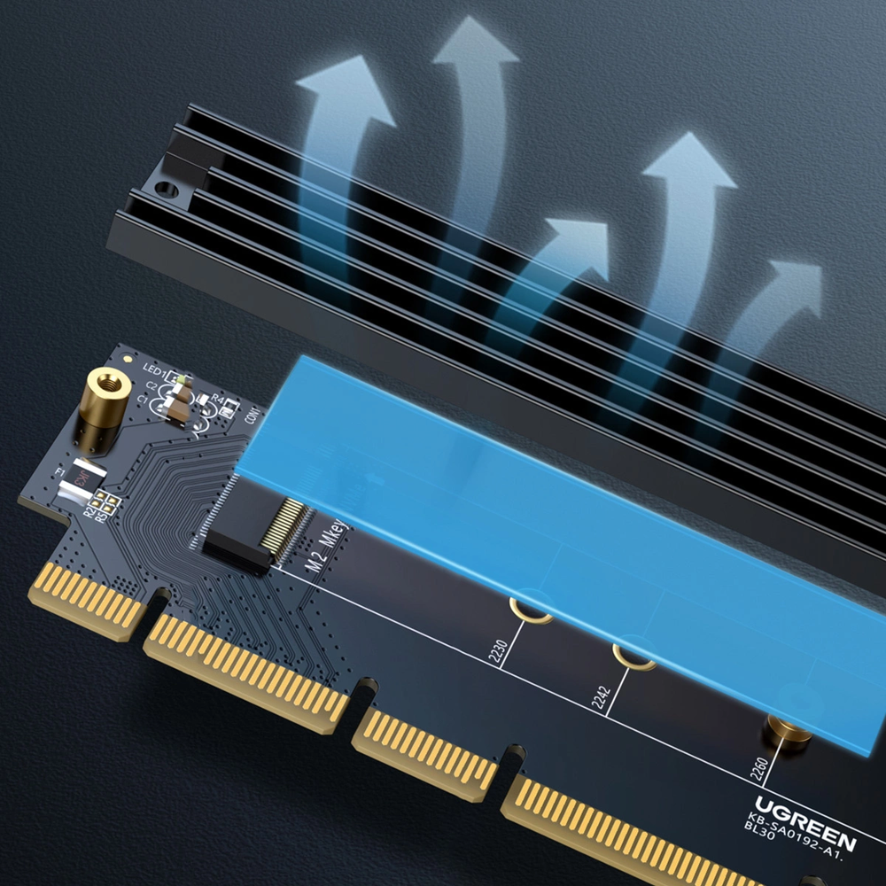 UGREEN PCIe 4.0 x16 į M.2 NVMe adapteris