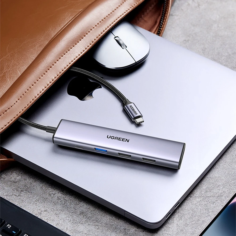 Adapteris HUB UGREEN CM478 USB-C prie HDMI, USB-A 3.0, 2x USB-A 2.0, PD