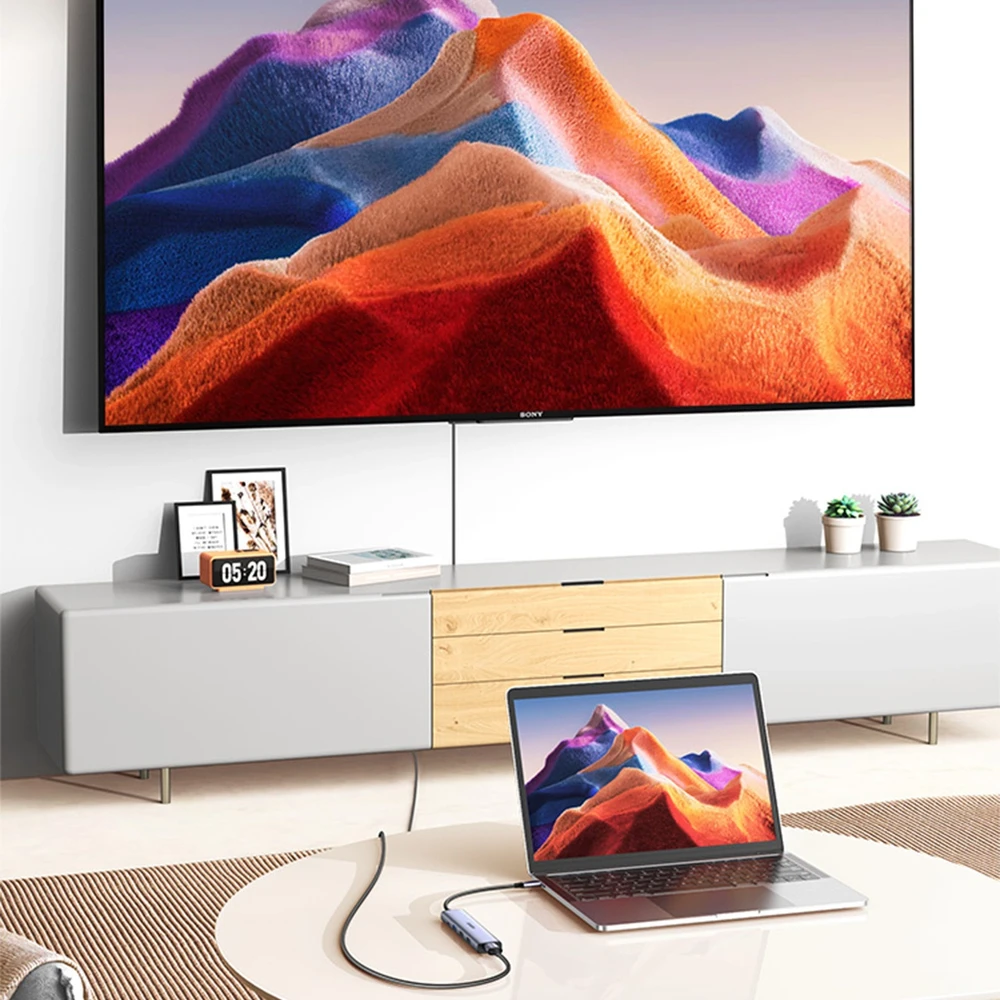 Adapteris HUB UGREEN CM478 USB-C prie HDMI, USB-A 3.0, 2x USB-A 2.0, PD