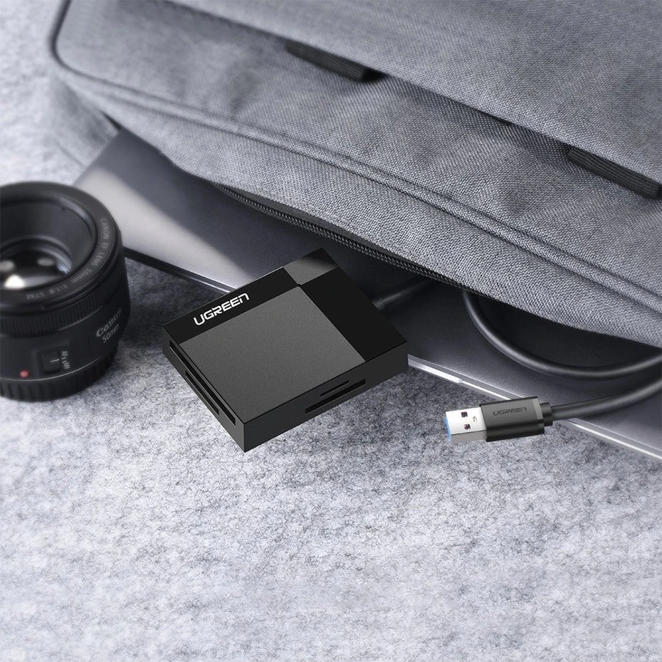 Kortelių skaitytuvas UGREEN CR125 4-in-1 USB 3.0 0.5m (juodas)