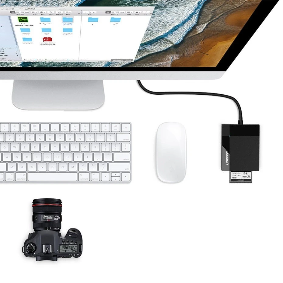 Kortelių skaitytuvas UGREEN CR125 4-in-1 USB 3.0 0.5m (juodas)
