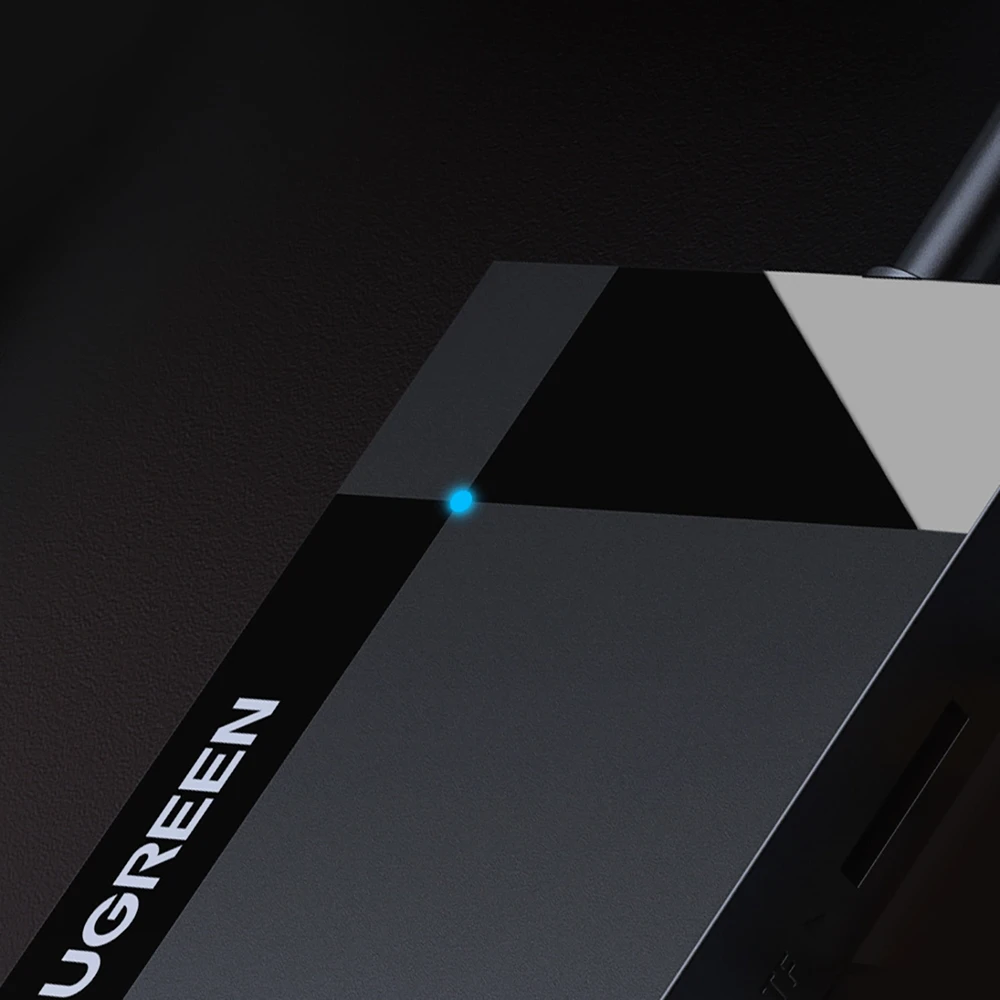 UGREEN 4in1 kortelių skaitytuvas USB 3.0 1m - Juodas