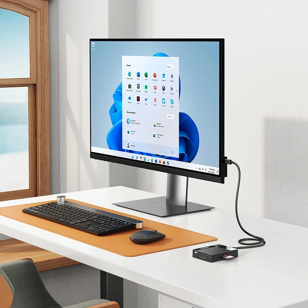 UGREEN 4in1 kortelių skaitytuvas USB 3.0 1m - Juodas