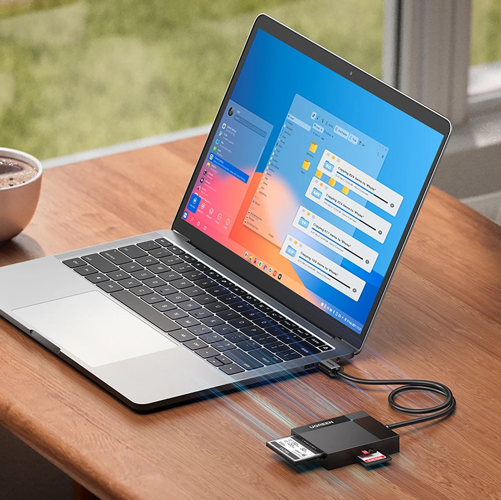 UGREEN 4in1 kortelių skaitytuvas USB 3.0 1m - Juodas